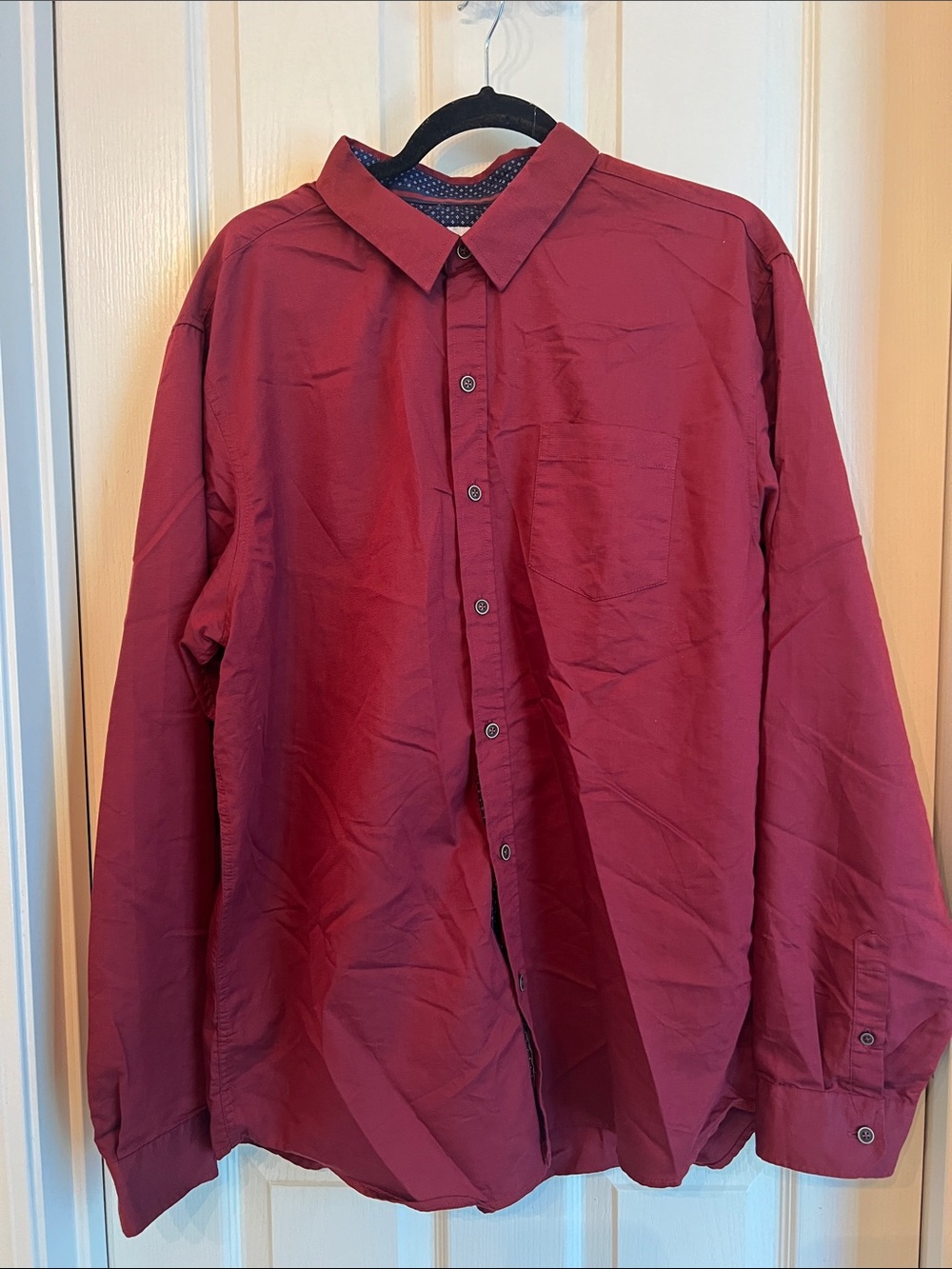 Craft + Flow Men's Burgundy Button-Up Shirt